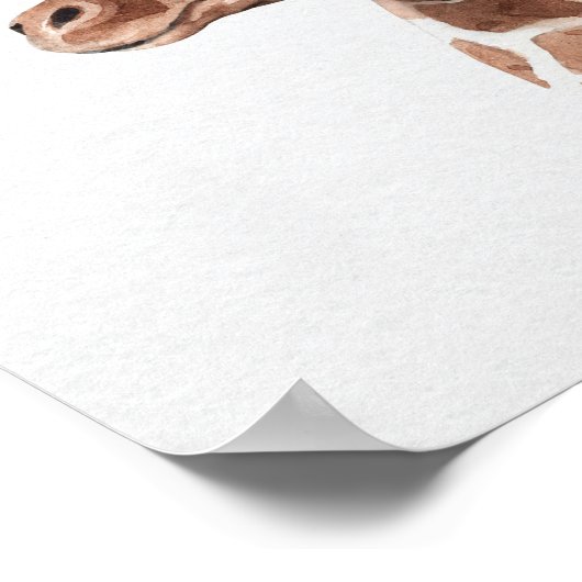 Giraffe-familieportret Familie Vijf, Safari-decora Poster (Hoek)