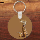 Giraffe Family Cadeft Sleutelhanger (Voorkant)