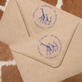 Giraffe Family Home Address Self-inking Stamp Zelfinktende Stempel