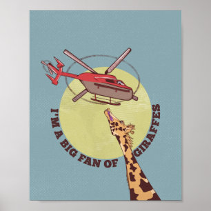 Giraffe fan poster