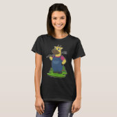 Giraffe Farmer Rake Farm T-shirt (Voorkant volledig)