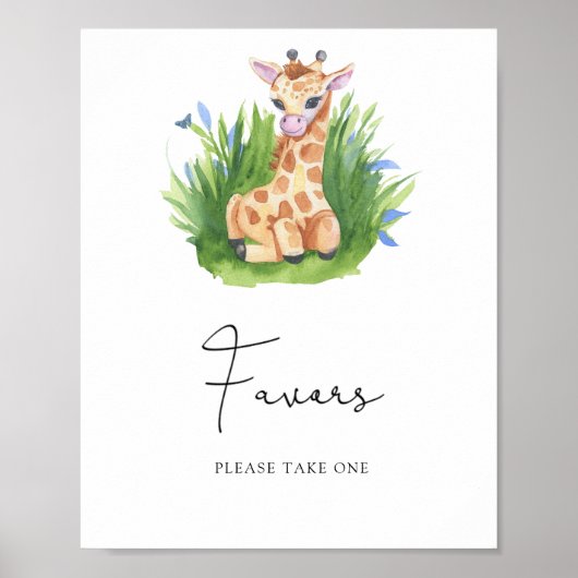 Giraffe - Favorieten Poster (Voorkant)
