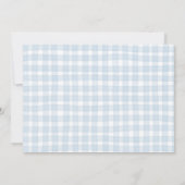 Giraffe Feest Beest Verjaardagsuitnodiging – Blauw Kaart (Achterkant)