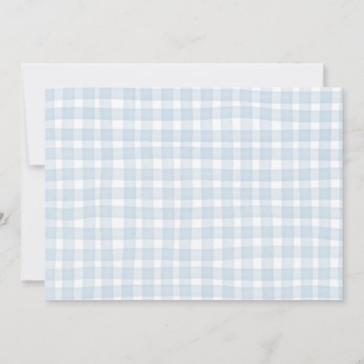 Giraffe Feest Beest Verjaardagsuitnodiging – Blauw Kaart (Achterkant)