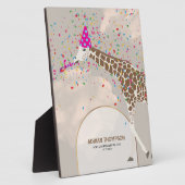 Giraffe Feest Safari Verjaardag Stat Kinderkamer B Fotoplaat (Zijkant)