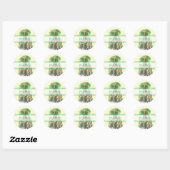 Giraffe-feeststickers Ronde Sticker (Vel)