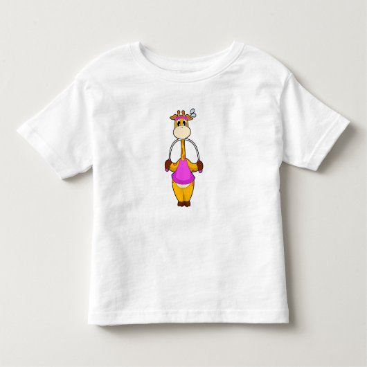 Giraffe Fitness Rope Kinder Shirts (Voorkant)
