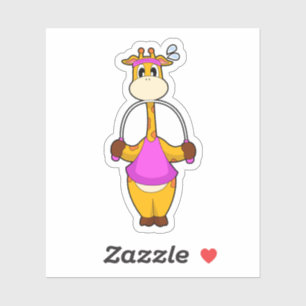 Giraffe Fitness Rope Sticker