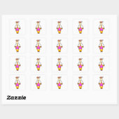 Giraffe Fitness Rope Vierkante Sticker (Vel)