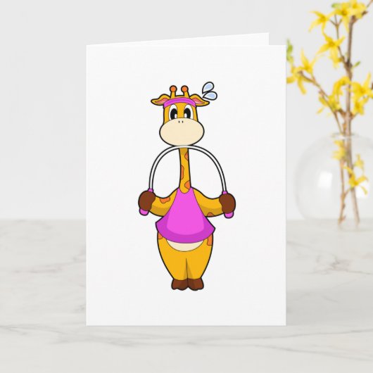 Giraffe Fitness Touw Kaart (Gele Bloem)