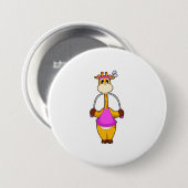 Giraffe Fitness Touw Ronde Button 7,6 Cm (Voorkant /achterkant)