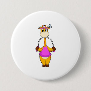 Giraffe Fitness Touw Ronde Button 7,6 Cm