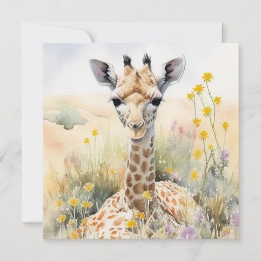 Giraffe Flat Kaart (Voorkant)