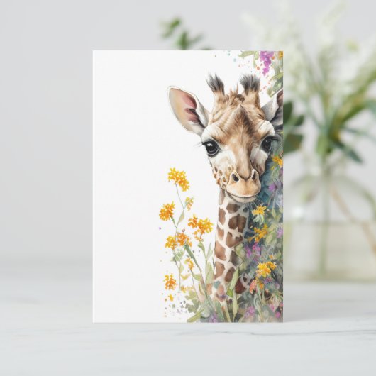 Giraffe Flat Kaart (Staand voorkant)