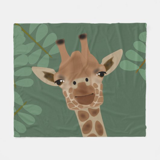Giraffe Fleece Blanket (Voorkant (Horizontaal))