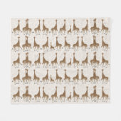 Giraffe Fleece Blanket Deken (Voorkant (Horizontaal))