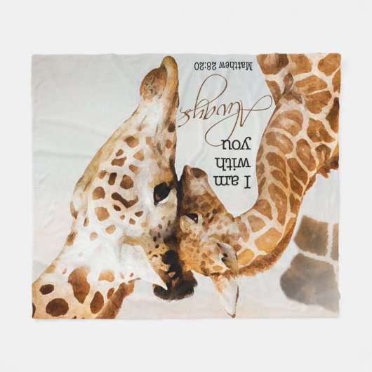 Giraffe fleece deken (Voorkant (Horizontaal))