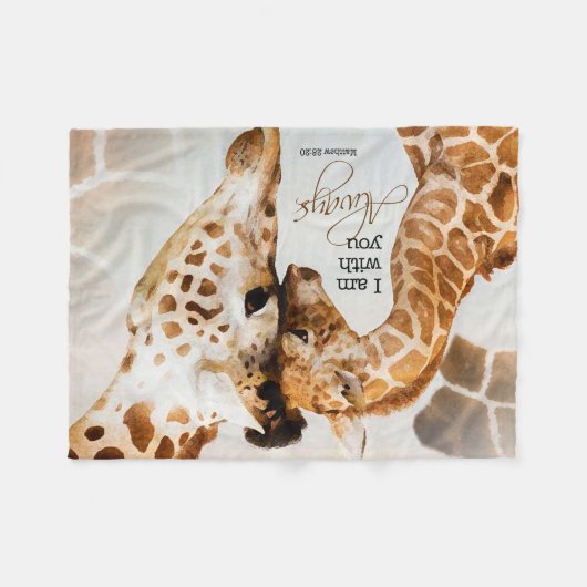 Giraffe fleece deken (Voorkant (Horizontaal))