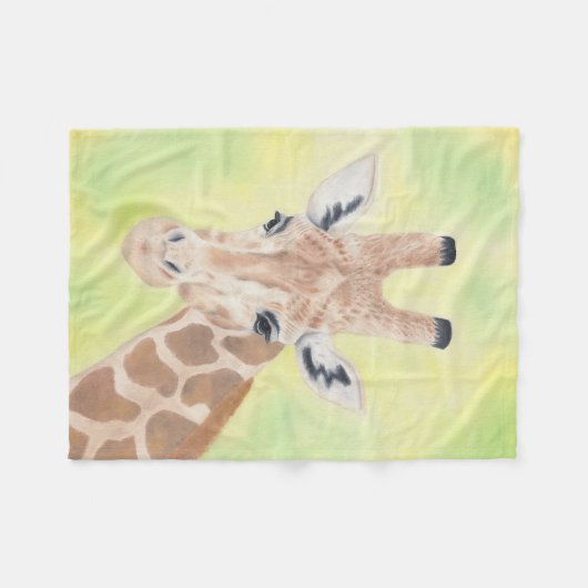 Giraffe fleece deken (Voorkant (Horizontaal))