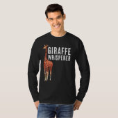 Giraffe fluisteraar schattig dierlijke offerte art t-shirt (Voorkant volledig)