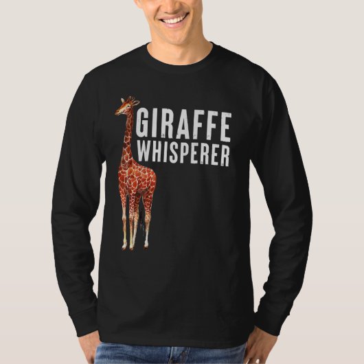 Giraffe fluisteraar schattig dierlijke offerte art t-shirt (Voorkant)