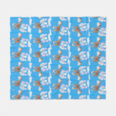 Giraffe flying with some balloons fleece deken (Voorkant (Horizontaal))