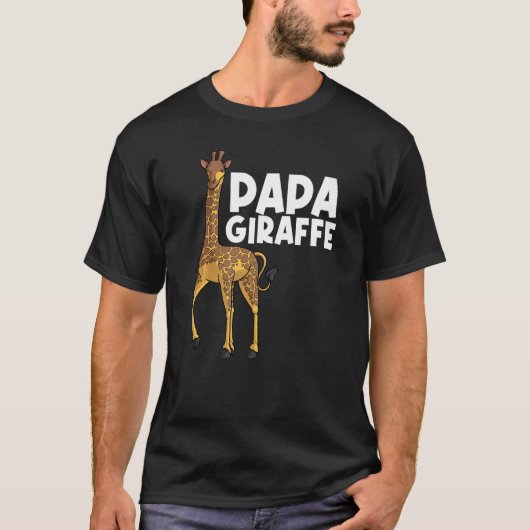 Giraffe For Dad Grandpa Men Giraffe Animal T-shirt (Voorkant)