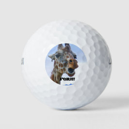 Giraffe "Fore" golfballen (3)