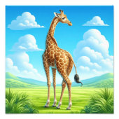 Giraffe Foto Afdruk (Voorkant)