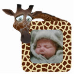 Giraffe Foto Lijst Staand Fotobeeldje<br><div class="desc">Giraffe foto lijst sculptuur ...  kies de stijl die je wilt van staande of hangende ornament ...  sleutelketting of koelkast magneet ...  voeg je eigen foto toe aan dit schattige giraffe lijst van Ricaso</div>