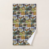 Giraffe fotocollage, bad handdoek (Handdoek)