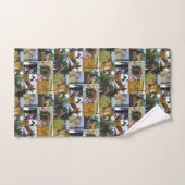 Giraffe fotocollage, bad handdoek (Handdoek)