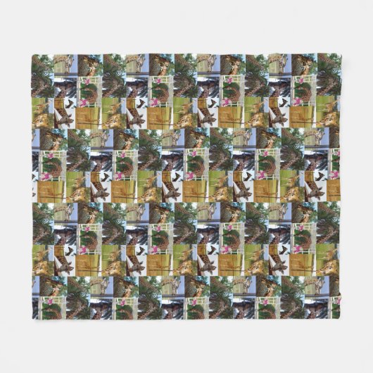 Giraffe fotocollage, fleece deken (Voorkant (Horizontaal))