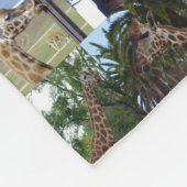 Giraffe fotocollage, fleece deken (Hoek)