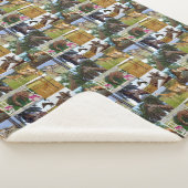 Giraffe fotocollage, sherpa deken (3/4)