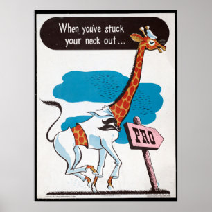 Giraffe foto's oude esthetische foto's poster