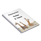 Giraffe Fun Foto - Vier Giraffes zitten Notitieboek (Rechterzijde)