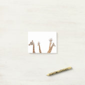 Giraffe Fun Foto - Vier Giraffes zitten Post-it® Notes (Op bureau)
