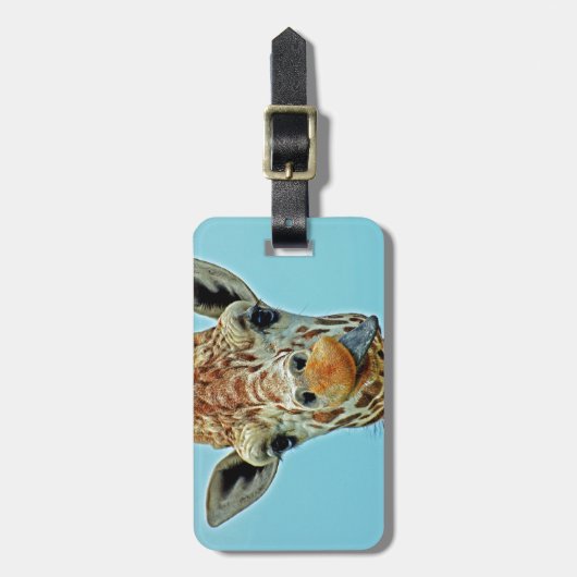 giraffe funny bagagelabel (Voorkant verticaal)