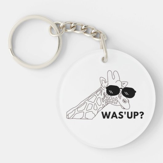 Giraffe Funny Sleutelhanger (Voorkant)