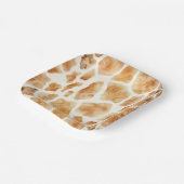 Giraffe Fur Print Pattern Modern Safari Party Papieren Bordje (Gebogen)