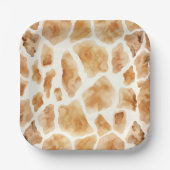 Giraffe Fur Print Pattern Modern Safari Party Papieren Bordje (Voorkant)
