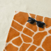 Giraffe Fur Realistic Exotic Animal Print Luxe Strandlaken (In situ)