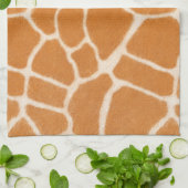 Giraffe Fur Realistic Exotic Animal Print Luxe Theedoek (Gevouwen)