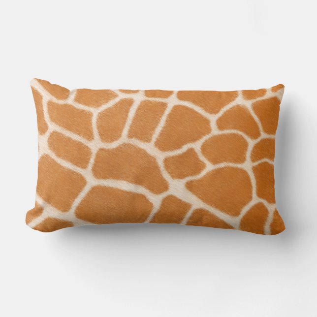 Giraffe Fur Realistic Spotted Wild Animal Kussen (Voorkant)