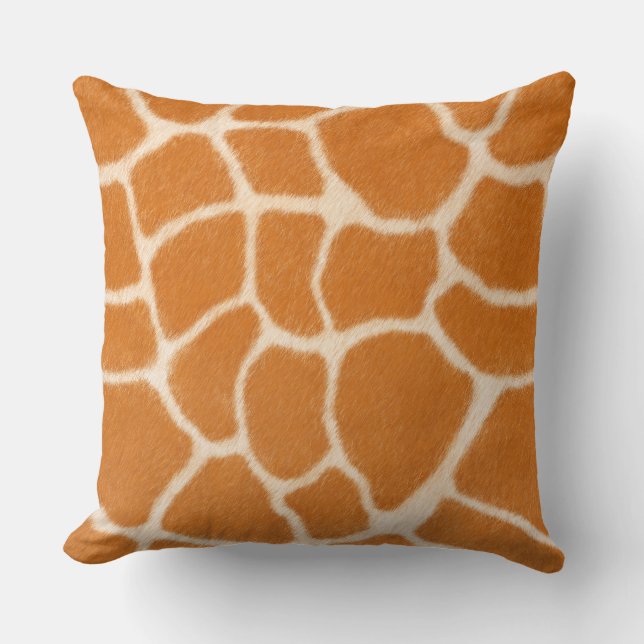 Giraffe Fur Realistic Spotted Wild Animal Large Kussen (Voorkant)