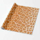 Giraffe Fur Realsistic Spotted Wild Animal Print Cadeaupapier (Uitgerold)