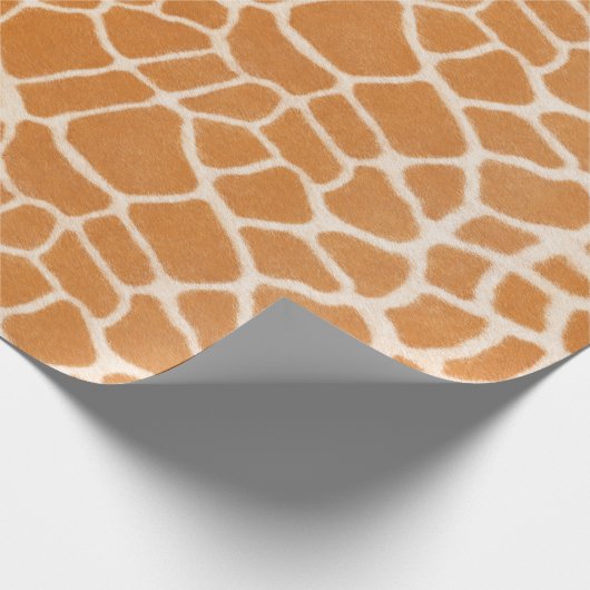 Giraffe Fur Realsistic Spotted Wild Animal Print Cadeaupapier (Hoek)