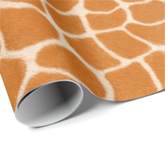 Giraffe Fur Realsistic Spotted Wild Animal Print Cadeaupapier (Rol Hoek)