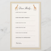 Giraffe | Geachte Baby Kaarten (Voorkant)